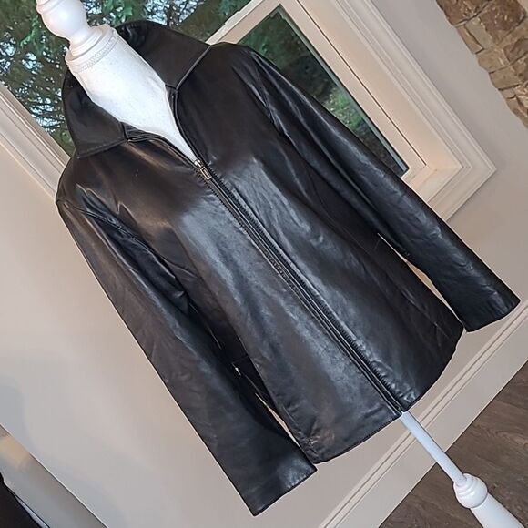 Port Authority signature sz L genuine leather jacket buttery soft - Picture 1 of 11